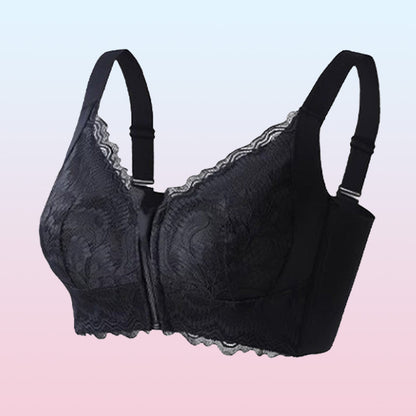 💥Omezená nabídka, kupte jednu a získejte jednu zdarma 💥Dámská podprsenka Comfort Front Opening Lace Support Bra