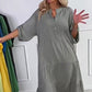 👗Női pöttyös pöttyös gomb Loose Fit ruha