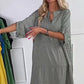 👗Női pöttyös pöttyös gomb Loose Fit ruha